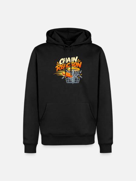 Kettenreaktion Disc Golf - Männer Premium Bio Hoodie - Schwarz