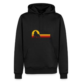 Silberrücken Gorilla Vintage Gorilla Ape - Männer Premium Bio Hoodie - Schwarz - Vorne - Nico (187cm)