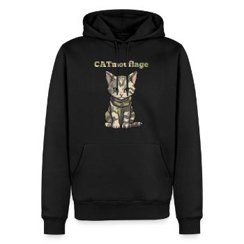 CATmouflage - Men’s Premium Organic Hoodie - black - Front - Nico (187cm)