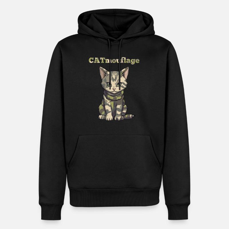 CATmouflage - Sweat à capuche Premium bio Homme - noir