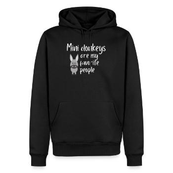 donkeys are my favorite people - Men’s Premium Organic Hoodie - black - Front - Nico (187cm)