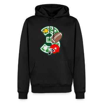 Fußballparty zum 3. Geburtstag Nummer 3 - 3 Jahre - Männer Premium Bio Hoodie - Schwarz - Vorne - Nico (187cm)