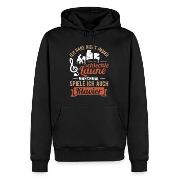 Pianist Klavierspieler Musiker Klavier - Männer Premium Bio Hoodie - Schwarz - Vorne - Nico (187cm)