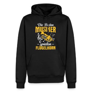Orchester Horn Musiker Flügelhorn Blasmusik - Männer Premium Bio Hoodie - Schwarz - Vorne - Nico (187cm)