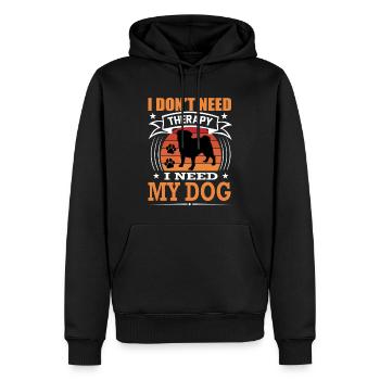 Mops Mein Hund Retro Vintage Hunderasse - Männer Premium Bio Hoodie - Schwarz - Vorne - Nico (187cm)