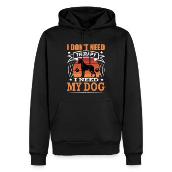 Deutsche Dogge Mein Hund Retro Vintage Hunderasse - Männer Premium Bio Hoodie - Schwarz - Vorne - Nico (187cm)