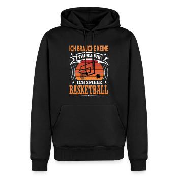 Basketball Spielen Verein Sport Retro Vintage - Männer Premium Bio Hoodie - Schwarz - Vorne - Nico (187cm)