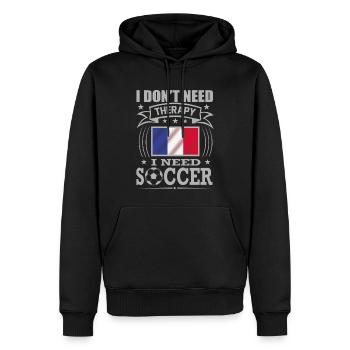 France Soccer Football 2022 WM - Sweat à capuche Premium bio Homme - noir - Devant - Nico (187cm)