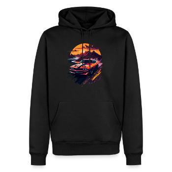 Klassischer Sportwagen - Männer Premium Bio Hoodie - Schwarz - Vorne - Nico (187cm)