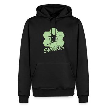 Skifahren, Skiing, Ski - Männer Premium Bio Hoodie - Schwarz - Vorne - Nico (187cm)