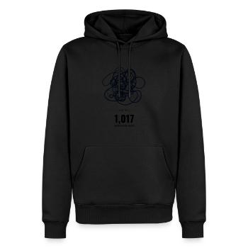 IDEEN - Männer Premium Bio Hoodie - Schwarz - Vorne - Nico (187cm)