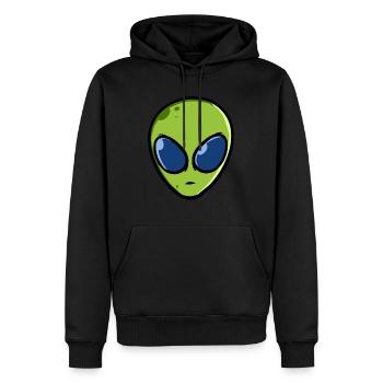 Alien / Alien Head - Men’s Premium Organic Hoodie - black - Front - Nico (187cm)