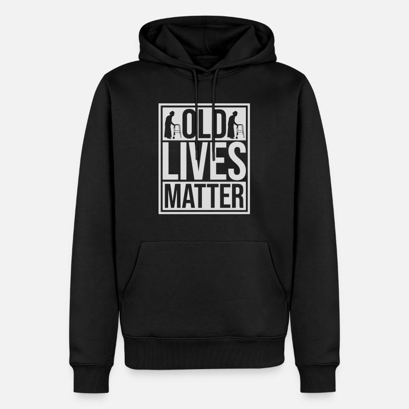 Citation Old Lives Matter - Sweat à capuche Premium bio Homme - noir