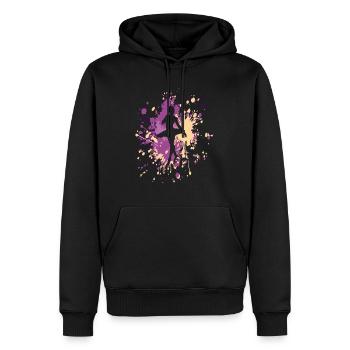 Éclaboussure de couleur de ballerine de danse - Sweat à capuche Premium bio Homme - noir - Devant - Nico (187cm)