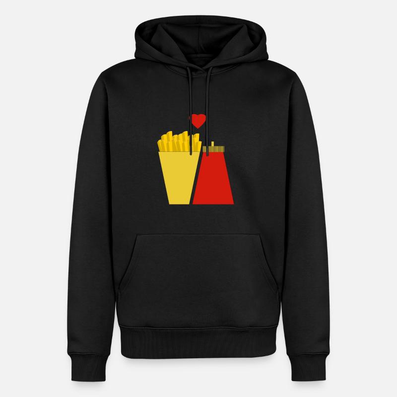 pommes & ketchup - Männer Premium Bio Hoodie - Schwarz