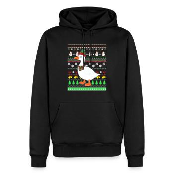 Duck - Men’s Premium Organic Hoodie - black - Front - Nico (187cm)