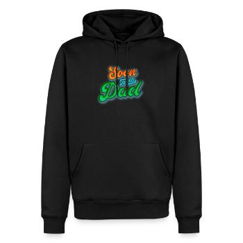 Bald Papa Est 2023 - Befördert zum Papa 2023 - Männer Premium Bio Hoodie - Schwarz - Vorne - Nico (187cm)