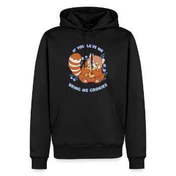 If You Love Me Bring Me Cookies Funny Cookie Lover - Männer Premium Bio Hoodie - Schwarz - Vorne - Nico (187cm)