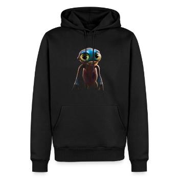 Créature Bonkel - Sweat à capuche Premium bio Homme - noir - Devant - Nico (187cm)