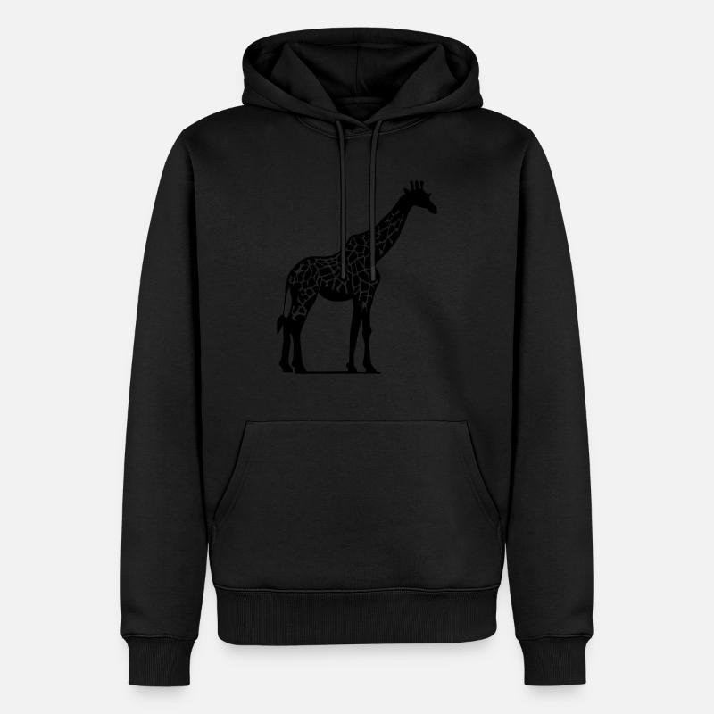 Giraffe - Männer Premium Bio Hoodie - Schwarz