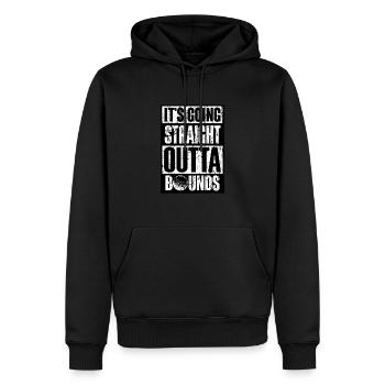 ÇA VA TOUT DROIT AUX LIMITES - Sweat à capuche Premium bio Homme - noir - Devant - Nico (187cm)