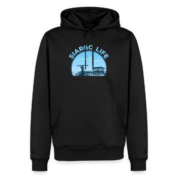 Surfen auf der Insel Siargao - Männer Premium Bio Hoodie - Schwarz - Vorne - Nico (187cm)