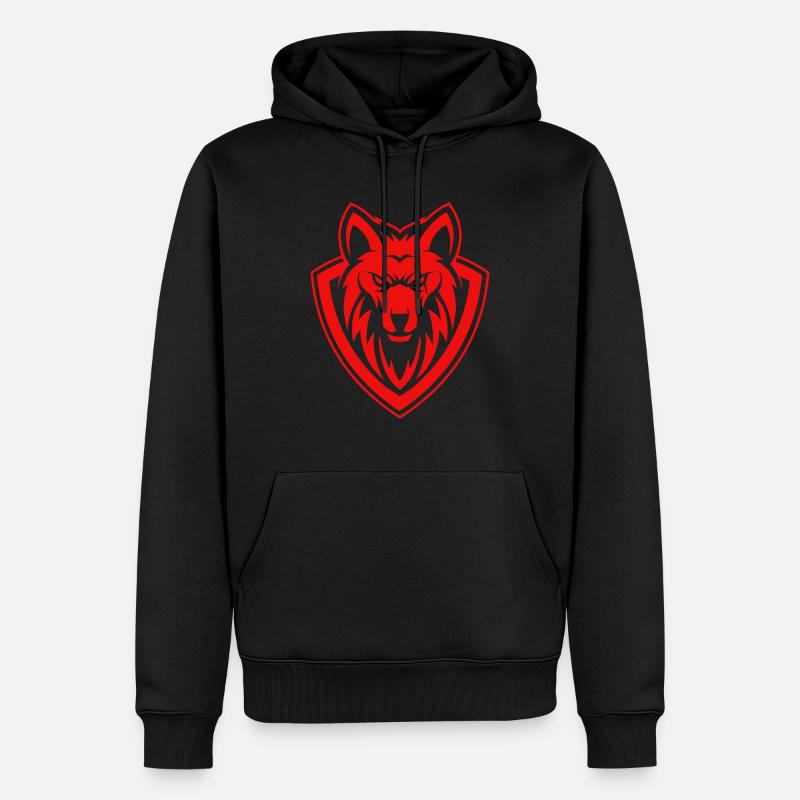 Roter Alpha - Männer Premium Bio Hoodie - Schwarz