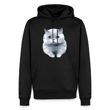 Aquarelle britannique à poil court - Sweat à capuche Premium bio Homme - noir - Devant - Nico (187cm)