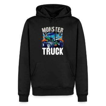 monster truck - Sweat à capuche Premium bio Homme - noir - Devant - Nico (187cm)