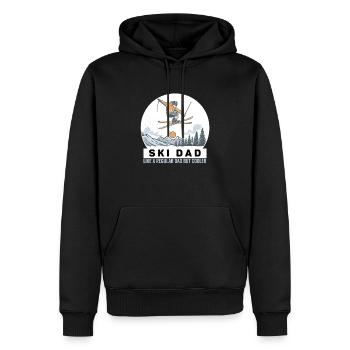 Ski-Vater wie ein normaler Vater, aber cooler lustiges Skifahren - Männer Premium Bio Hoodie - Schwarz - Vorne - Nico (187cm)