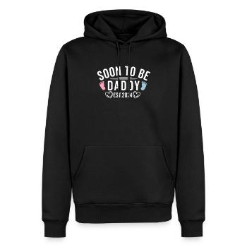 Soon To Be Daddy Est 2024 - Befördert zu Daddy 2024 - Männer Premium Bio Hoodie - Schwarz - Vorne - Nico (187cm)