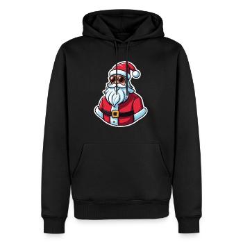 Weihnachtsmann Weihnachten Illustration - Männer Premium Bio Hoodie - Schwarz - Vorne - Nico (187cm)