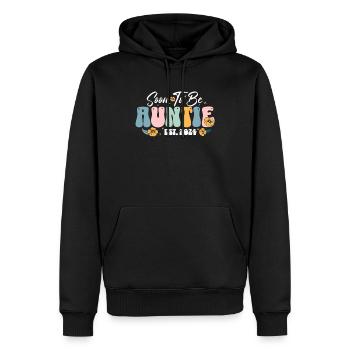 Bientôt Être Tante Est 2024 Nouvelle Tante Grossesse - Sweat à capuche Premium bio Homme - noir - Devant - Nico (187cm)