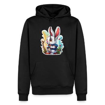 Anime / Bande dessinée / Japonais / Animation / Dessin animé - Sweat à capuche Premium bio Homme - noir - Devant - Nico (187cm)