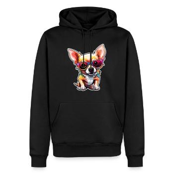 Chihuahua / kleiner Hund / Tier / winzig / Rasse - Männer Premium Bio Hoodie - Schwarz - Vorne - Nico (187cm)