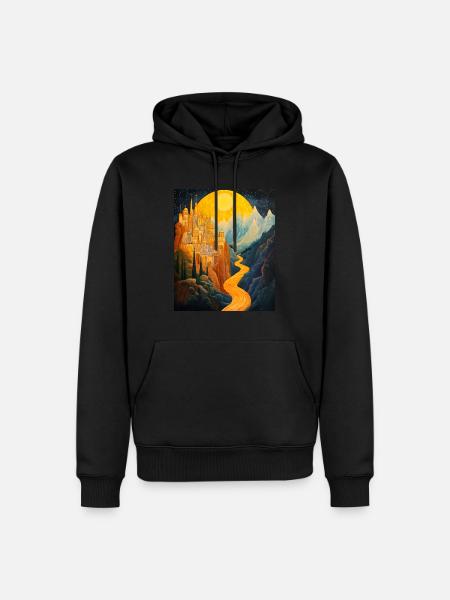 The River Of Life And The Golden City - Men’s Premium Organic Hoodie - black