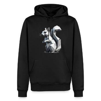 Eichhörnchen - Niedliches Design mit niedrigem Polygon - Männer Premium Bio Hoodie - Schwarz - Vorne - Nico (187cm)
