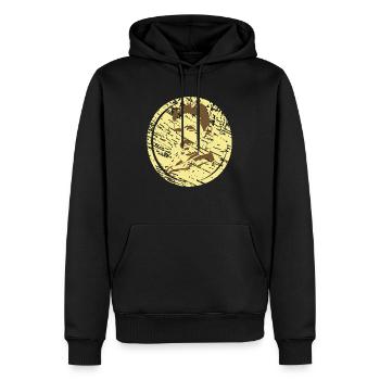 tesla9 - Men’s Premium Organic Hoodie - black - Front - Nico (187cm)