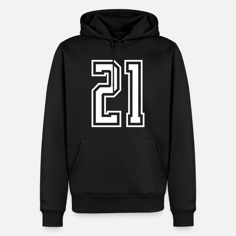 21 Numéro de numéro - Sweat à capuche Premium bio Homme - noir