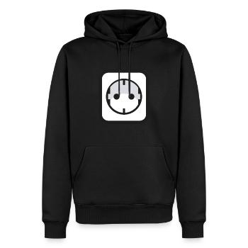Socket Icon Power Electrician - Men’s Premium Organic Hoodie - black - Front - Nico (187cm)