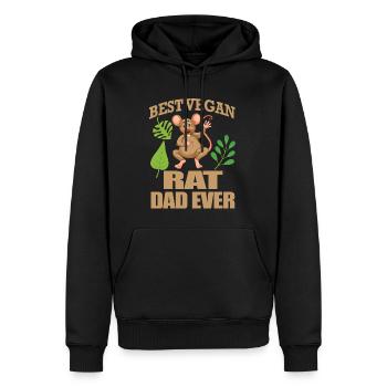 Rat - Men’s Premium Organic Hoodie - black - Front - Nico (187cm)