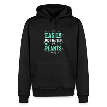 Funny saying for gardeners distracted from the garden - Men’s Premium Organic Hoodie - black - Front - Nico (187cm)