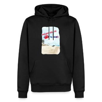 Prends soin de ta mer - Sweat à capuche Premium bio Homme - noir - Devant - Nico (187cm)