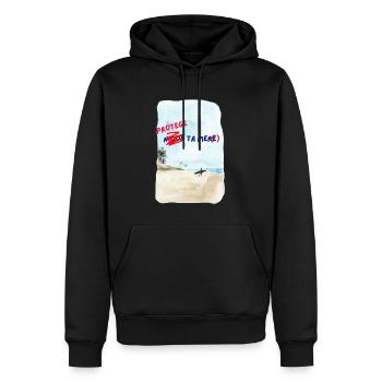Potege ta mer. Protégez les Océans - Sweat à capuche Premium bio Homme - noir - Devant - Nico (187cm)