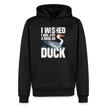 Kanadakranich | Kanadischer Kranich Vogel Geschenk - Männer Premium Bio Hoodie - Schwarz - Vorne - Nico (187cm)