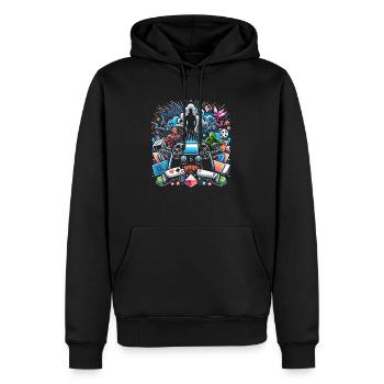 Gamer's Galaxy - Männer Premium Bio Hoodie - Schwarz - Vorne - Nico (187cm)