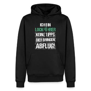 I'm a decoy guide - bring beer and take off - Men’s Premium Organic Hoodie - black - Front - Nico (187cm)