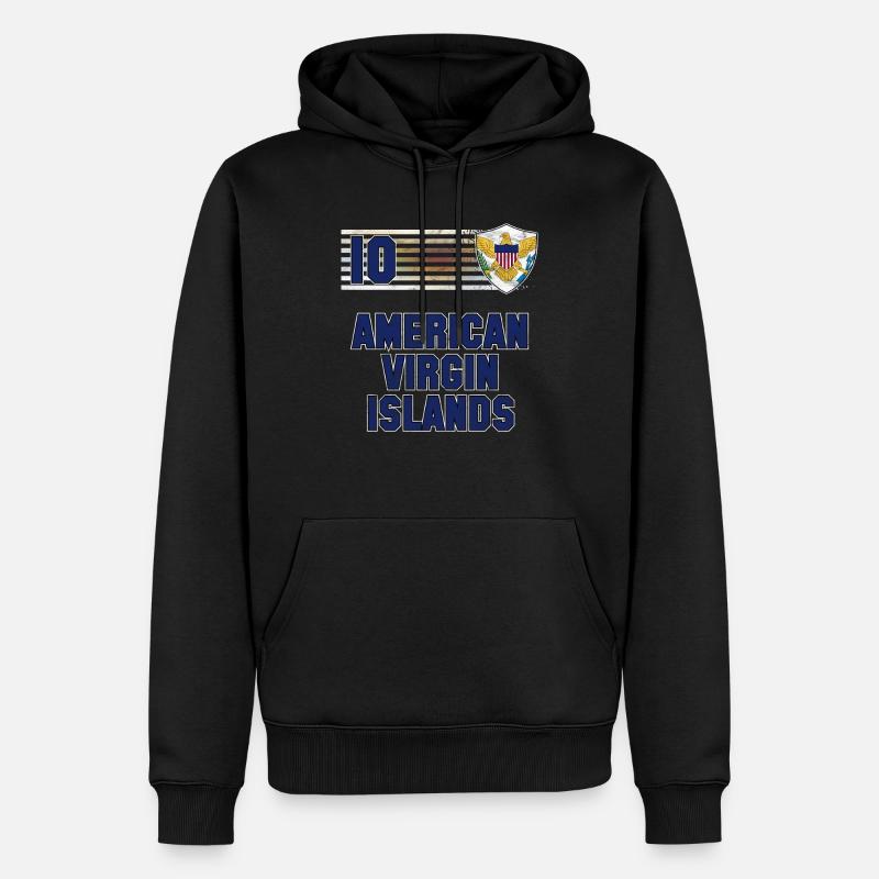 Îles Vierges américaines - Sweat à capuche Premium bio Homme - noir