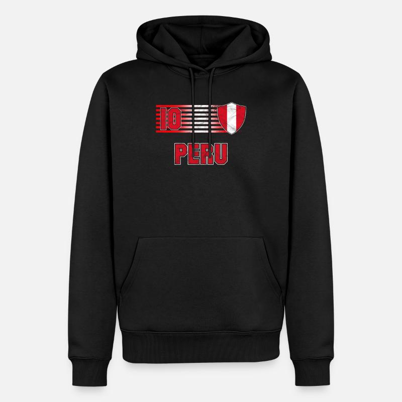 Pérou - Sweat à capuche Premium bio Homme - noir