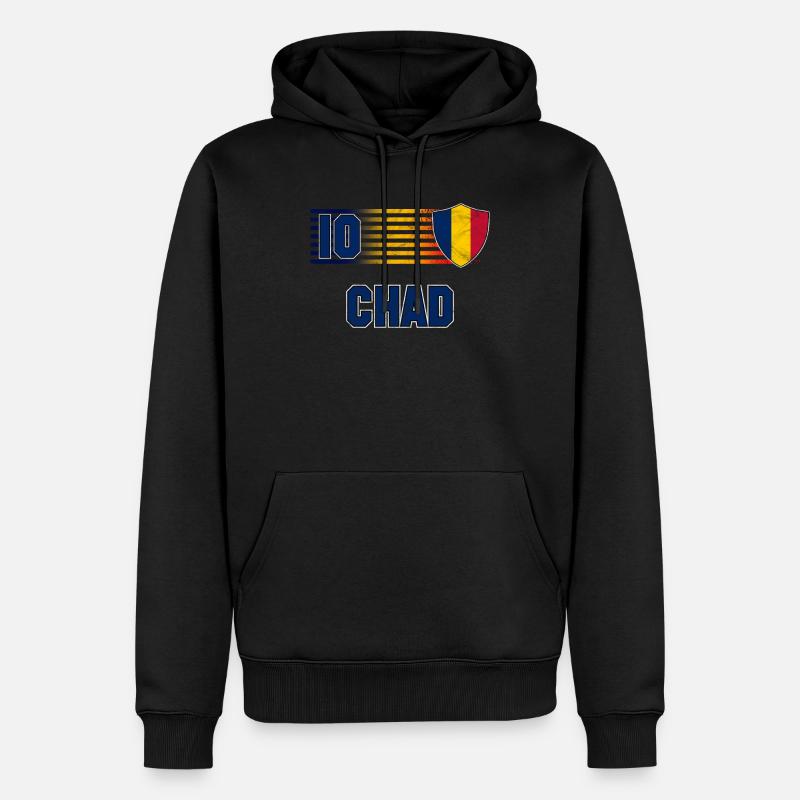 Tschad - Männer Premium Bio Hoodie - Schwarz